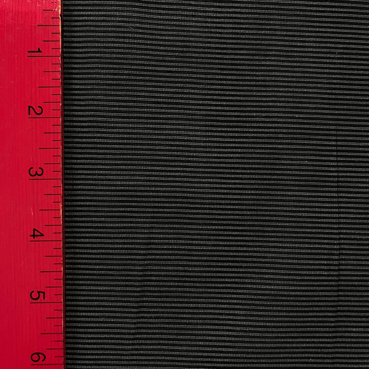 1970's Black Stripes Leno Weave Fabric - Cotton blend - BTY