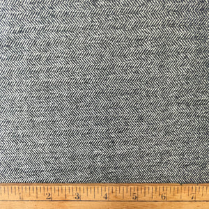 1970’s Dark Grey Herringbone Suiting Fabric - BTY