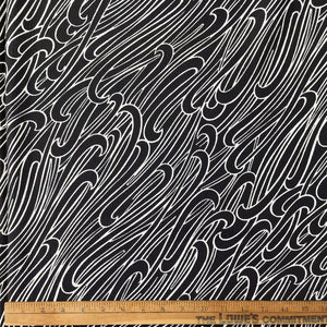 1970’s Black and White Squiggles Fabric