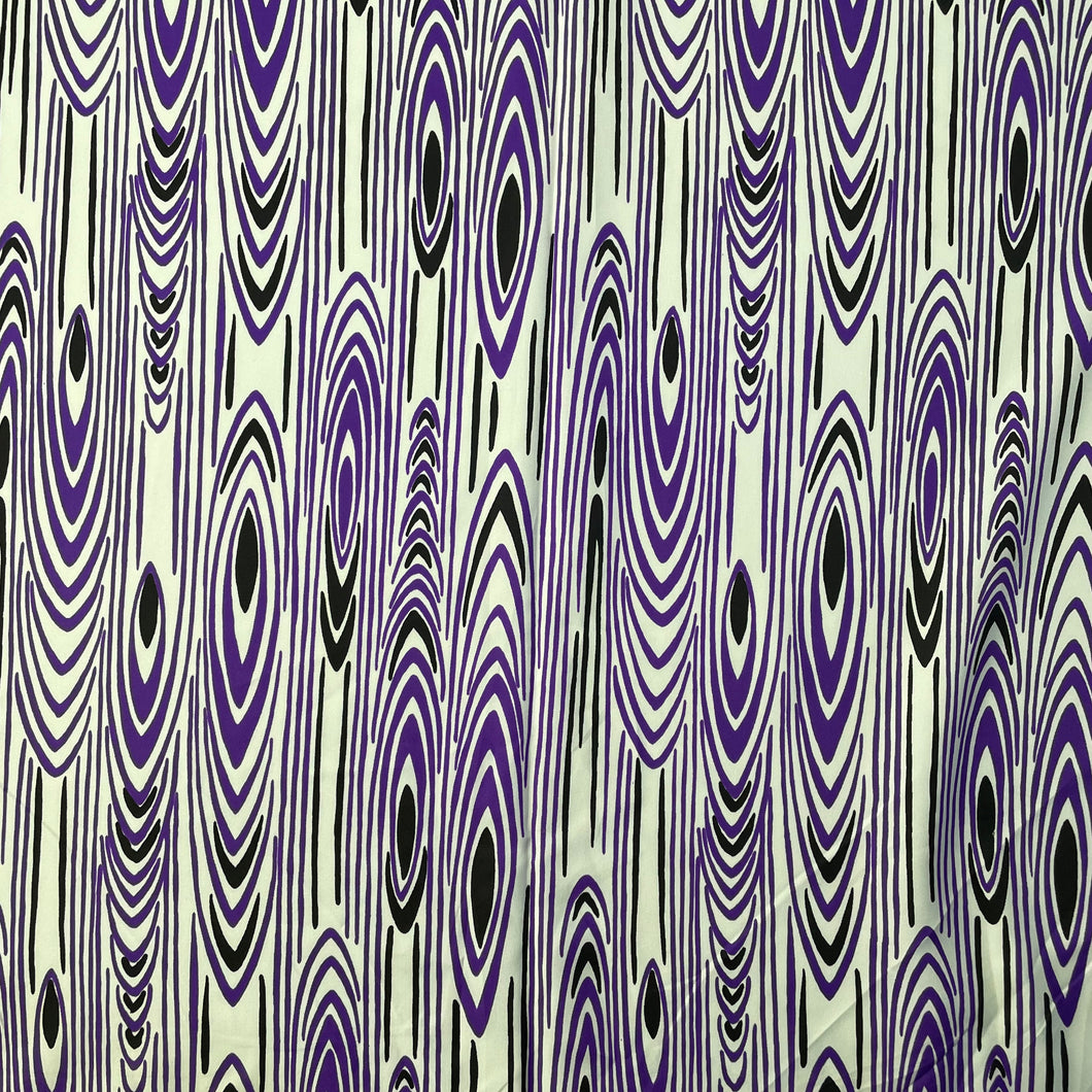 1960’s Purple and Black on White 