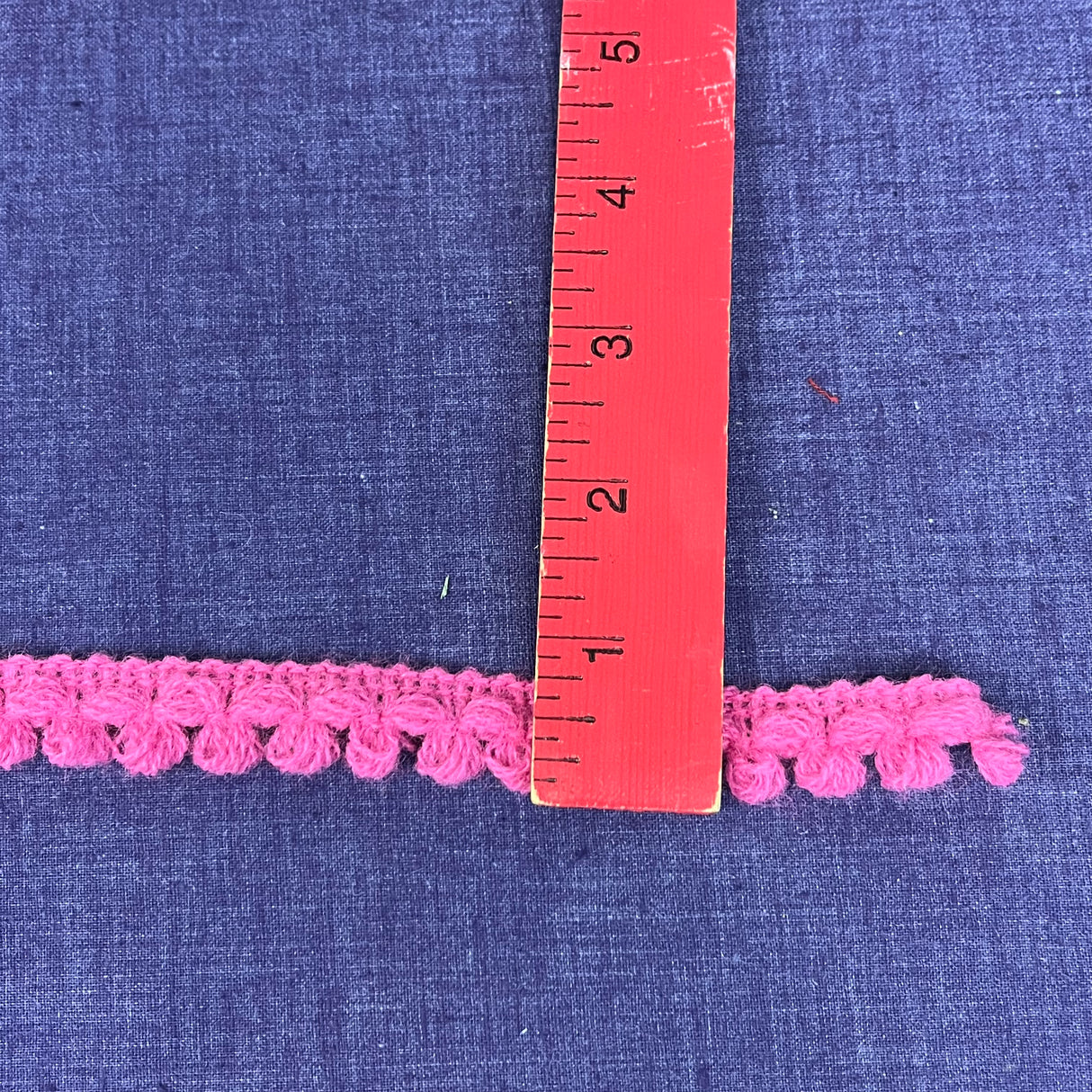 1970’s Bright Pink Edge Trim - Acrylic - BTY