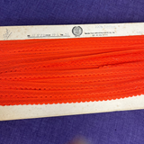 1970’s Roblee Brand Orange Scallop Edge Lace - 1/2" - BTY