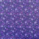 1970’s Purple Floral Double Knit Polyester - BTY