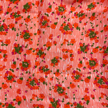 1970’s Pink Floral Acetate Fabric