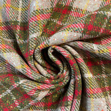 1970’s Green, Red, and Yellow Plaid Fabric - BTY