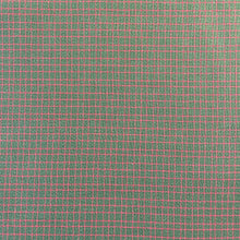 1970’s Army Green and Red plaid Rayon Blend Fabric - BTY