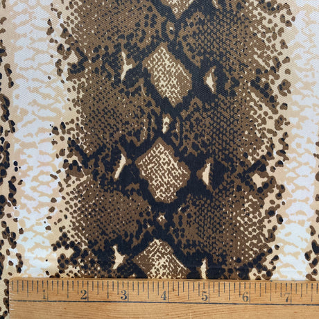 1970’s Brown Snakeskin Print Acetate Fabric - BTY (X13)