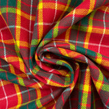 1970’s Red, Navy, Yellow, and Green Plaid Backed Fabric