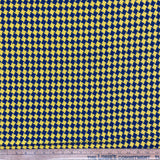 1970’s Navy Blue and Yellow Diamond Acrylic Backed Fabric - BTY