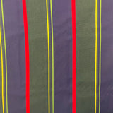 1960’s Navy and Hunter Green with Red and Yellow Stripe Fabric - Cotton - BTY (S34)