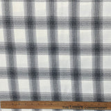 1970/80’s  Black and White Plaid - Polyester Crepe - BTY