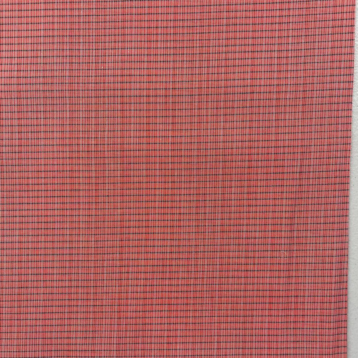 1960’s Pink and Grey Stripe Fabric - Cotton - BTY (S4)