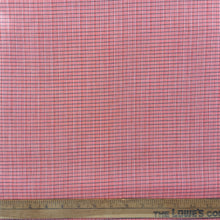 1960’s Pink and Grey Stripe Fabric - Cotton - BTY