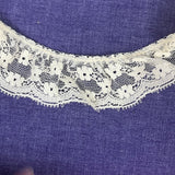 1970’s Cream Scallop Floral Edge Ruffle Lace - Nylon - No. GR-9003 - BTY