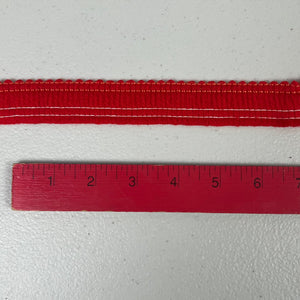 1970’s Tomato Red Fringe Acrylic Trim - BTY