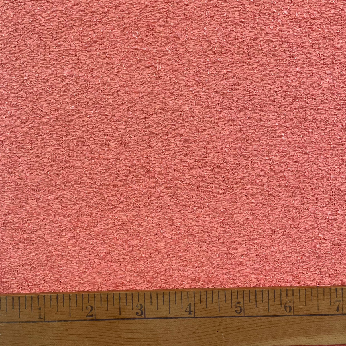 1970’s Apricot Slubby Textured Fabric - Rayon and Acetate - Cohama - BTY (S27)