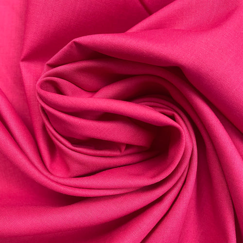 1970’s Deep Pink Solid Poly/Cotton Fabric - BTY