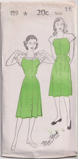 1940's New York Front Closing Dress with Shaped Yokes - Bust 31-35" - No. 159