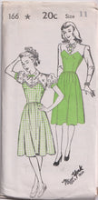 1940's New York One Piece Dress with Zig Zag Yoke - Bust 31-35" - No. 166