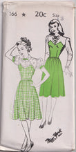 1940's New York One Piece Dress with Zig Zag Yoke - Bust 31-35" - No. 166