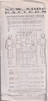 1940's New York Two Piece Dress with Peplum - Bust 36-40" - No. 208