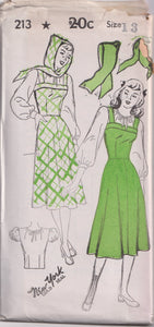 1940's New York Sun Dress, Blouse and Separate Hood - Bust 29-35" - No. 213