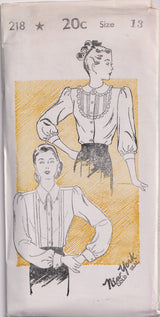 1940's New York Blouses with long or 3/4 sleeves - Bust 29-33" - No. 218