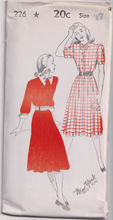 1940's New York Dress with optional Fly Closing - Bust 31-35" - No. 226