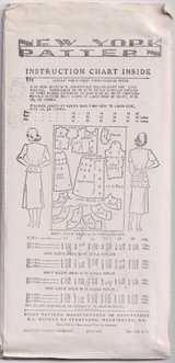 1940's New York Front Closing Dress with Single or Triple Peplum - Bust 30-34" - No. 232