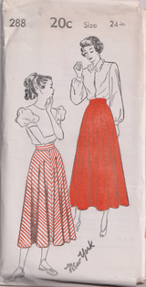 1940's New York Flared Skirt in two Lengths - Bust 24-30" - No. 288