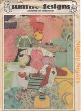 1980's Sunrise Designs Baby Pajamas and Accessories Pattern - NB-12mo - Nighty Nights