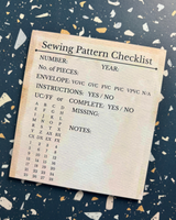 Sewing Pattern Checklist Notepad
