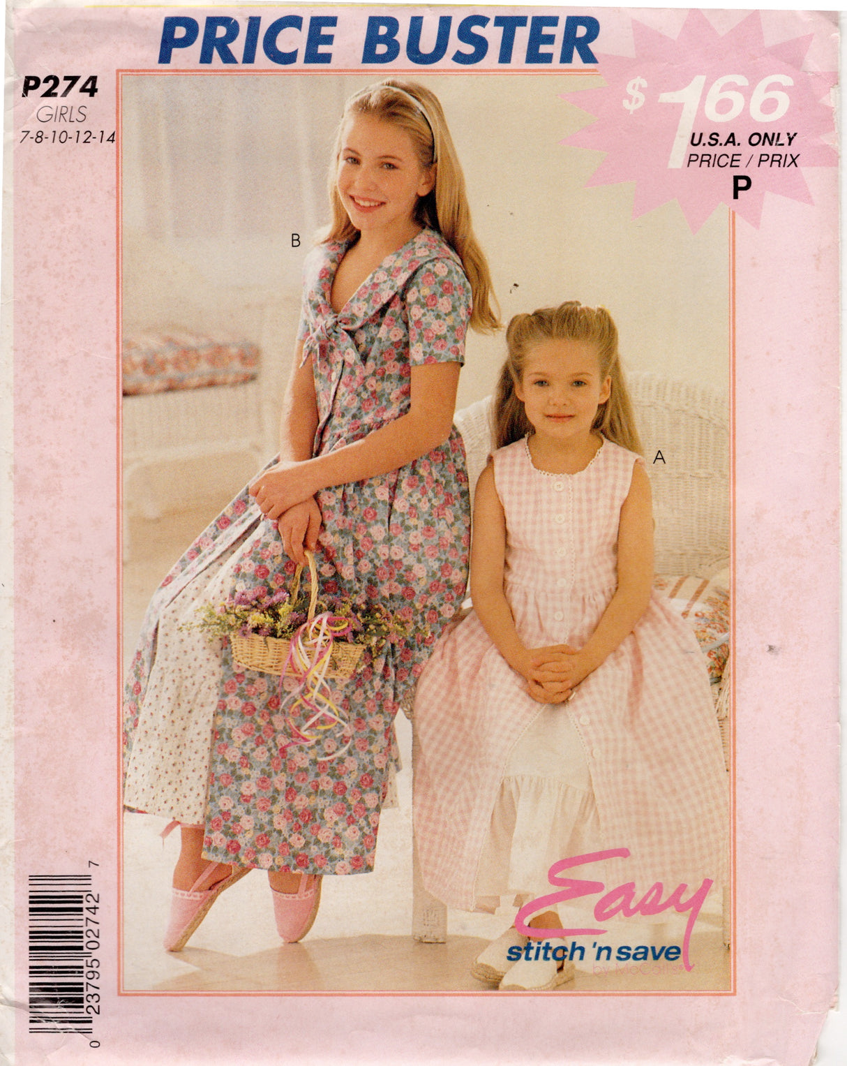 1990's McCall's Child's Dress and Petticoat Pattern - Chest 26-32" - No. P274