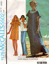 1970's McCall's Maxi or Midi Yoked Dress and Panties Pattern  - Bust 30.5-42" - No. 5502