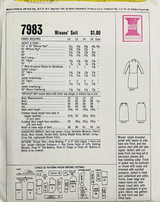 1960's McCall's Designer Suit Dress pattern - Bill Blass - Bust 36" - No. 7963