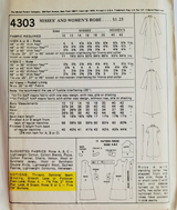 1970's McCall's Robe pattern  - Bust 46" - No. 4303