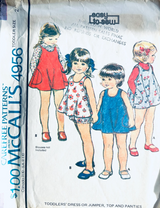 1970's McCall's Child's Dress and Panties pattern  - Chest 23" - No. 4956