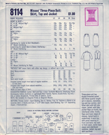1960's McCall's Designer Suit Dress pattern -Laird-Knox - Bust 36" - No. 8114