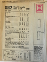 1960's McCall's Designer Princess Line Shift Dress pattern - Larry Aldrich - Bust 36" - No. 8002