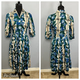 1950’s Fit and Flare Shirtwaist Dress with pleated skirt