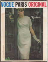 1960's Vogue Paris Original One Piece Mod Dress with Seam Detail - Bust 31" - No. 1327