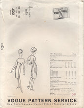 1960's Vogue Paris Original One Piece Mod Dress with Seam Detail - Bust 31" - No. 1327