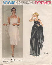 1980's Vogue American Designer Evening Dress and Shawl - Jerry Silverman - Bust 34" - No. 1403