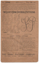 1910's Ladies Home Journal Script Letter Transfer "K" - No. 14068