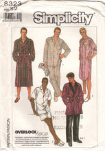1980's Simplicity Men's Robe and Pajama Pattern - Chest 34-36" - No. 8323