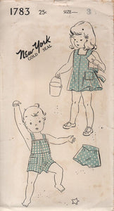 1940's New York Romper, Playsuit and Bloomers - Chest 22" - No. 1783