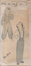 1940's New York Child's Battle Jacket and Slacks with Suspenders - Breast 24" - No. 1885