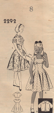 1940's Mail Order Child's Empire Waist Gored Dress and Jacket Pattern - Chest 26