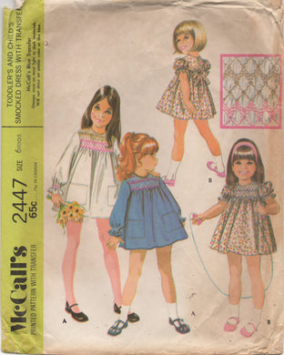 1970's McCall's Baby One Piece Smocked Dress pattern - Chest 19