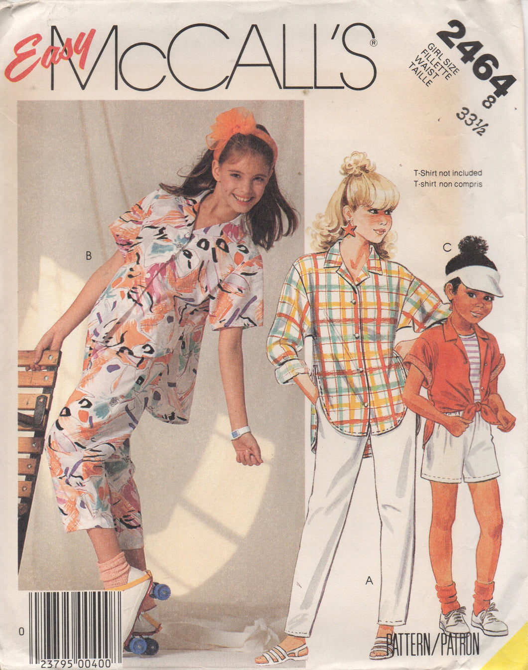 1980's McCall's Child's Blouse or Tie Top, Shorts and Pants - Waist 23.5